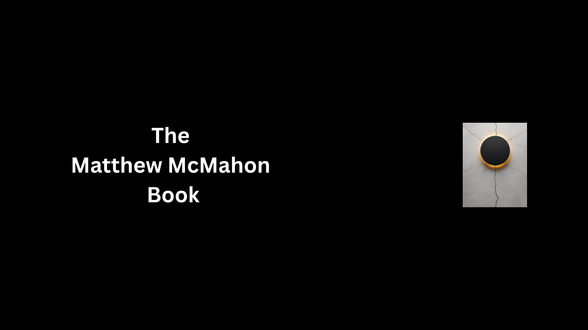 The Matthew McMahon Book Cover